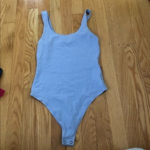 American Eagle Blue Scoopneck Bodysuit